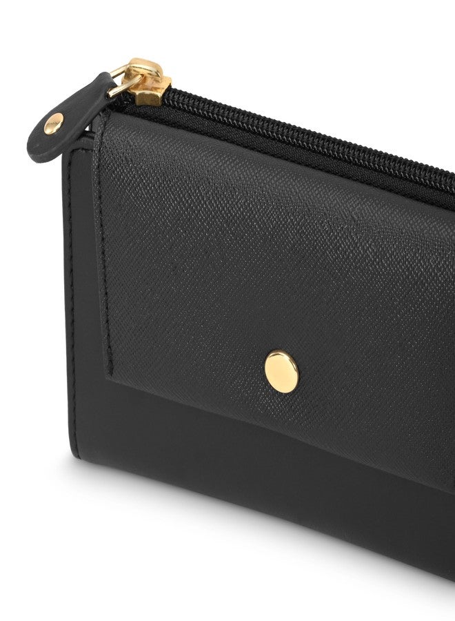 Fastrack Black Wallet | Faux Leather Women’s Wallet with Card Slots & Magnetic Closure | Compact Ladies Wallet for Daily Use - Image 5